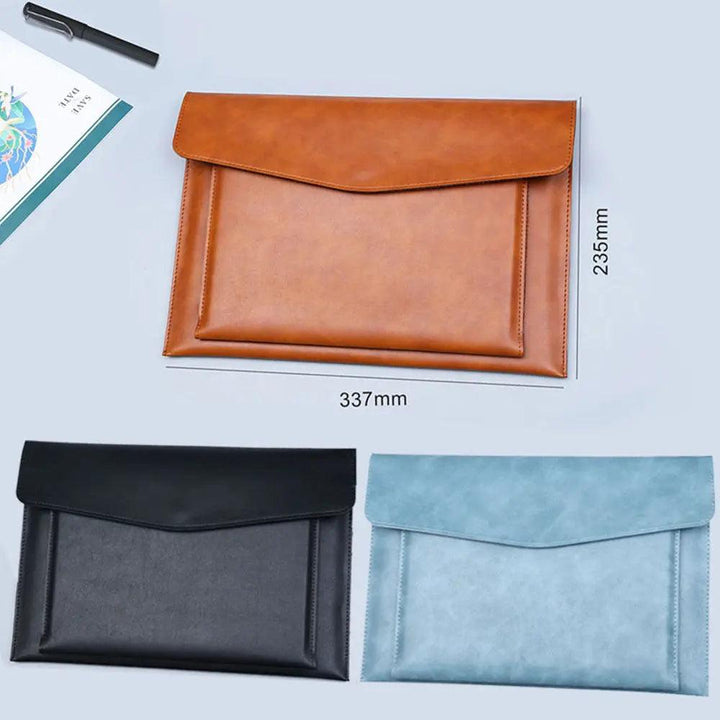 File Bag Contains Large Capacity Double-layer Leather Protective Sleeve A4 - Mamofa Global Store