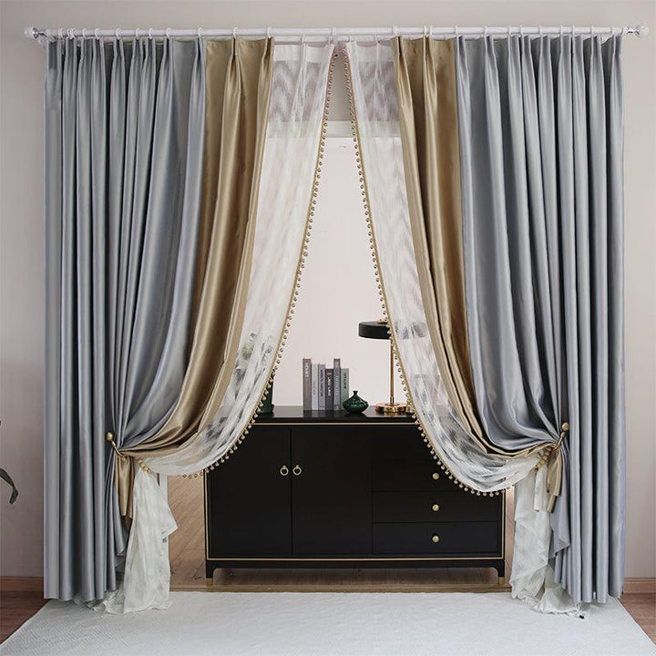 Light Luxury High-end Modern Minimalist Blackout Living Room Bedroom Environmental Protection Curtain - Mamofa Global Store