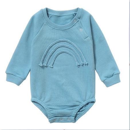 Spring And Autumn Romper R Baby Long Sleeve Waffle - Mamofa Global Store