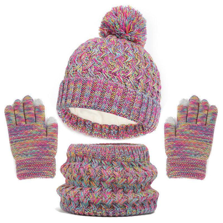 Children's Hat Scarf Gloves Three-piece Set - Mamofa Global Store