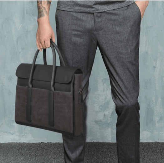 Men's Briefcase Cowhide Computer Messenger Business Bag - Mamofa Global Store