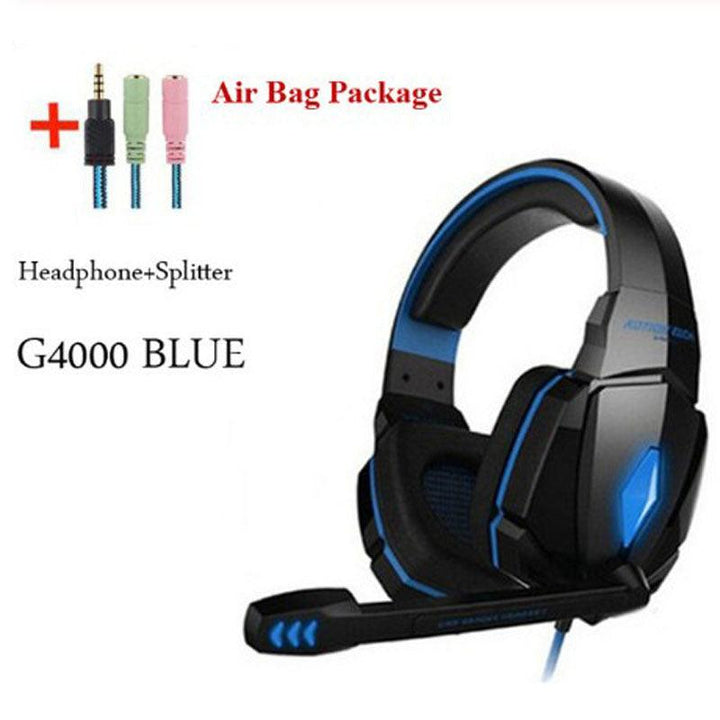 Wired Gaming Headset Headphones Surround Sound Deep Bass Stereo Casque Earphones With Microphone - Mamofa Global Store