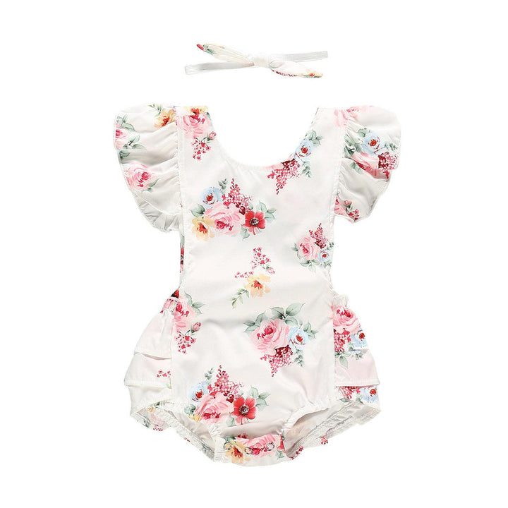 Summer Children's Floral Girl Baby Clothing - Mamofa Global Store