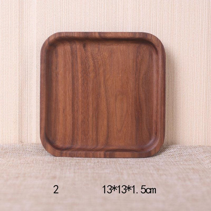 Japanese Style Wooden Black Walnut Rectangular Dinner Plate - Mamofa Global Store