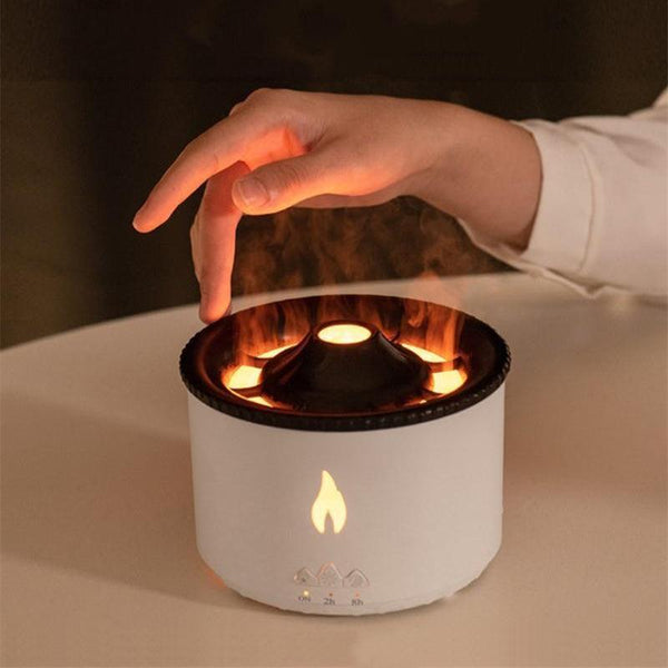 Creative Ultrasonic Essential Oil Humidifier Volcano Aromatherapy Machine Spray Jellyfish Air Flame Humidifier Diffuser - Mamofa Global Store