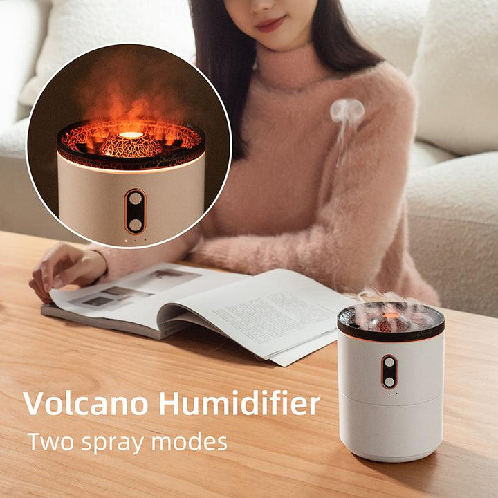 Volcanic Flame Aroma Essential Oil Diffuser USB Portable Jellyfish Air Humidifier Night Light Lamp Fragrance Humidifier - Mamofa Global Store