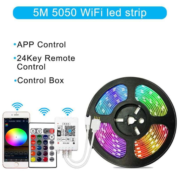 2835 5050 RGB Light Strip Smart WiFi LED - Mamofa Global Store