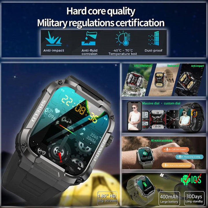 Full Touch Smart Watch Blood Pressure Oxygen MK66 Smart Watch Band - Mamofa Global Store