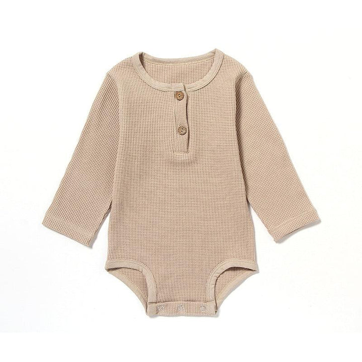 Spring And Autumn Romper R Baby Long Sleeve Waffle - Mamofa Global Store