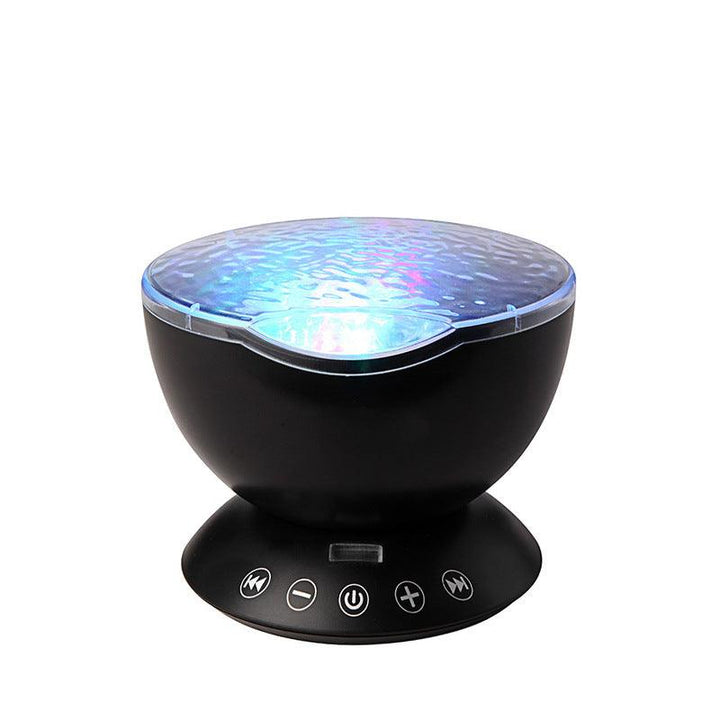 Ocean Wave Projector LED Night Light Remote Control TF Cards Music Player Speaker Aurora Projection - Mamofa Global Store