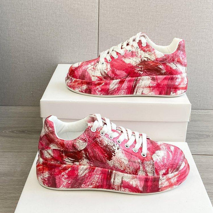 Graffiti Sneakers Plus Size Casual Sneakers - Mamofa Global Store