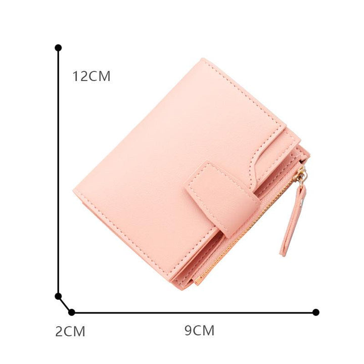 Short Multiple Card Slots Women's Wallet With Zipper - Mamofa Global Store