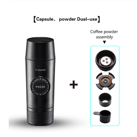 Mini Espresso Coffee Maker Portable Rechargeable Mech - Mamofa Global Store