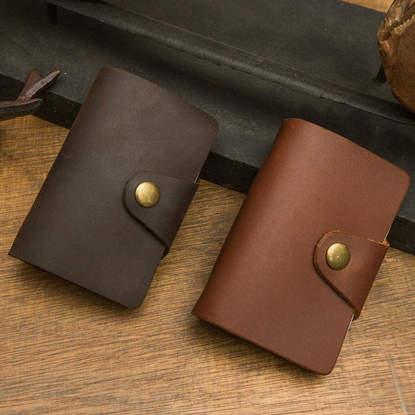 Handmade Cowhide Card Holder Men's Genuine Leather - Mamofa Global Store