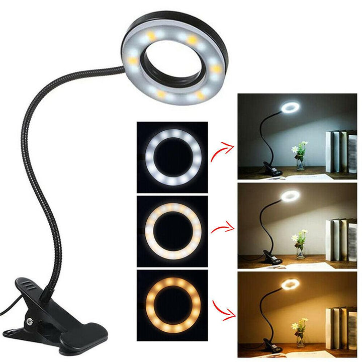 Clip On Desk Lamp LED Flexible Arm USB Dimmable Study Reading Table Night Light - Mamofa Global Store