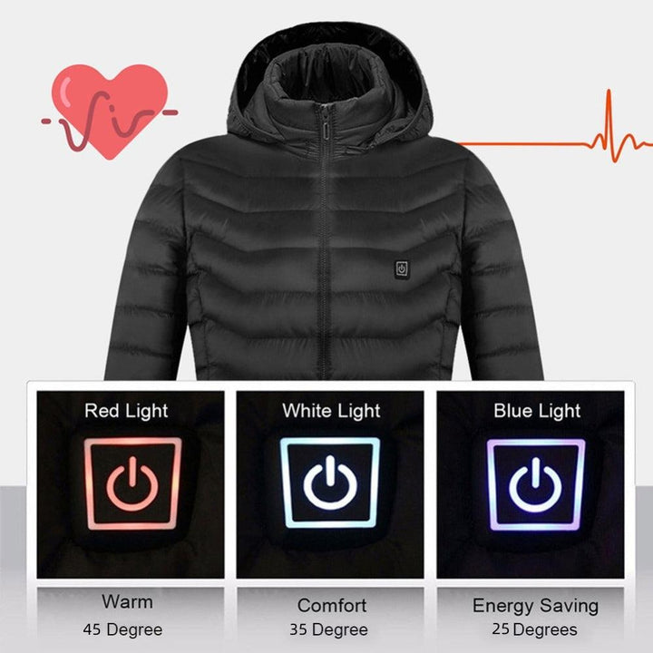 New Heated Jacket Coat USB Electric Jacket Cotton Coat Heater Thermal Clothing - Mamofa Global Store