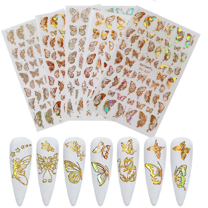 Butterfly Nail Sticker Simulation Bronzing Laser - Mamofa Global Store