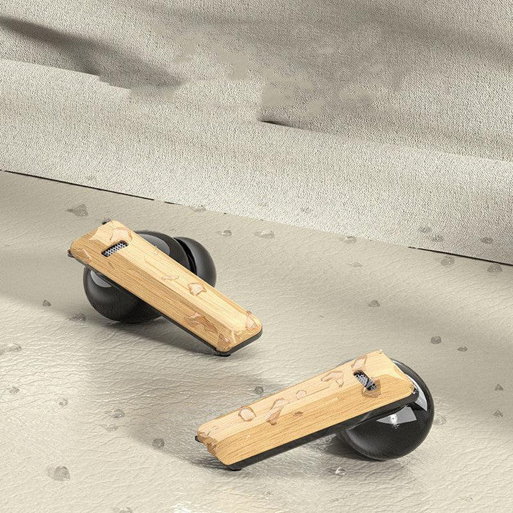 Wood Grain Wireless Sports In-ear Noise-canceling Low-latency Bluetooth Headphones - Mamofa Global Store