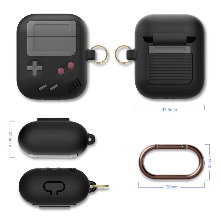Compatible with Apple, Silicone Cover Case For Airpods Case Cover Compatible With For Airpods Pro Case Classic Game Player Design Case With Keychain - Mamofa Global Store