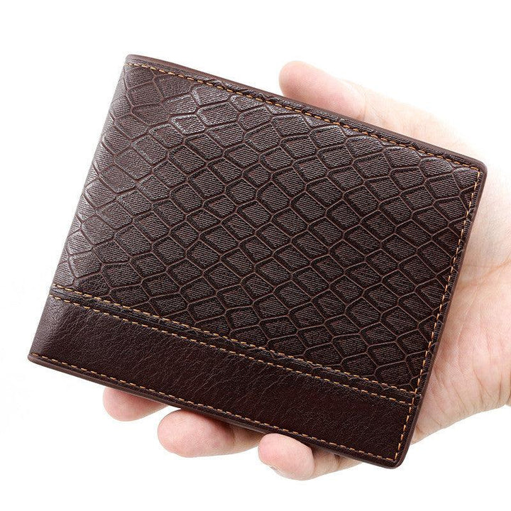 Men's Fashion Large Capacity Embossed Snake Pattern Wallet - Mamofa Global Store