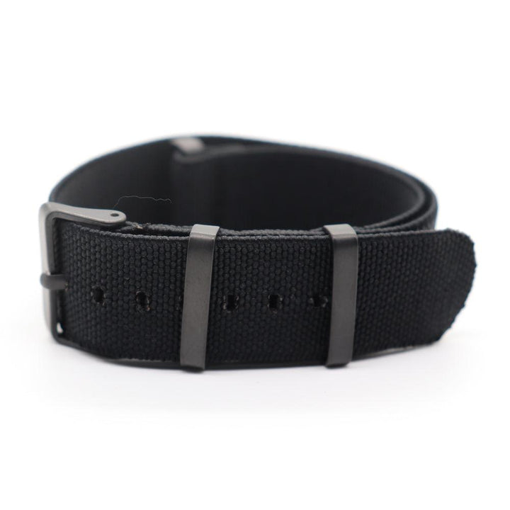 Black Canvas Nylon Strap With Elastic Strap - Mamofa Global Store