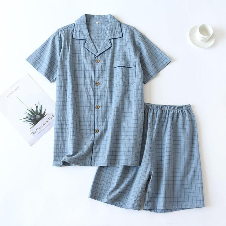 Single Check Pair Nightdress Set - Mamofa Global Store