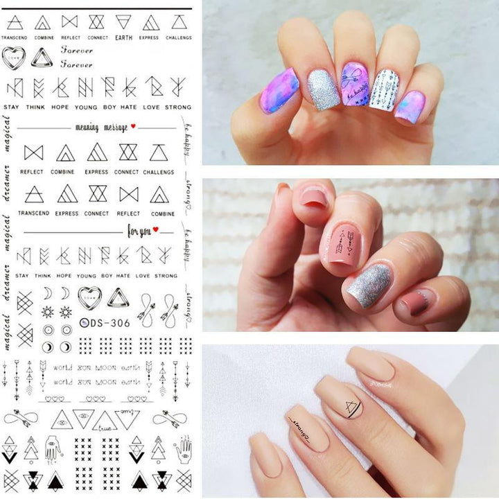 Geometric DIY Art Nail Polish Stickers - Mamofa Global Store