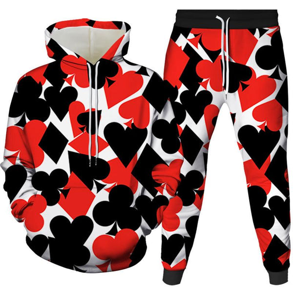 Two-piece Digital Printing Suit Hooded Sweater For Men And Women - Mamofa Global Store