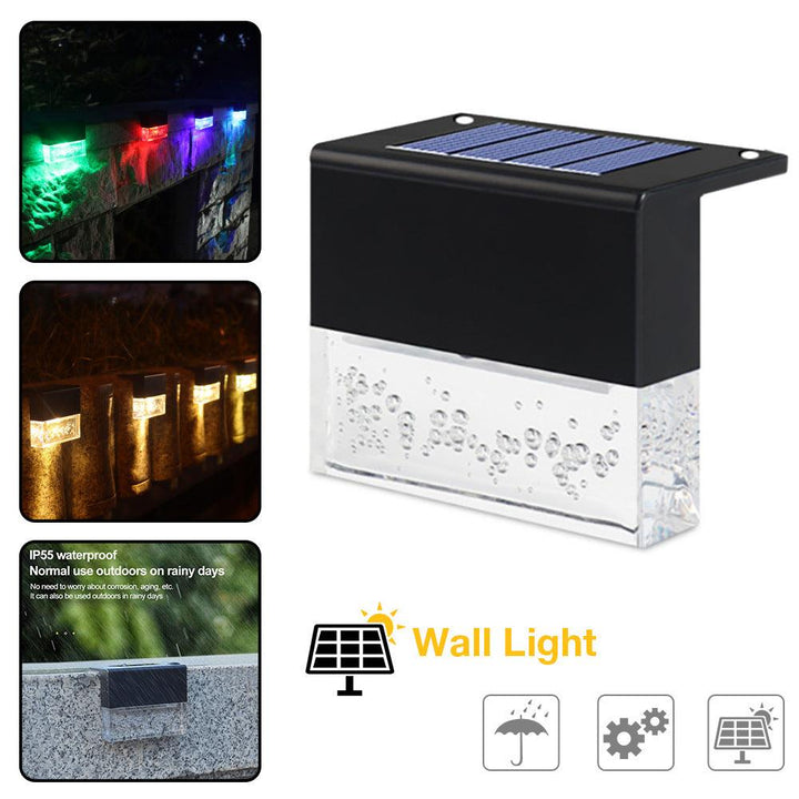 Waterproof New RGB LED Solar Light Step Fence Light - Mamofa Global Store