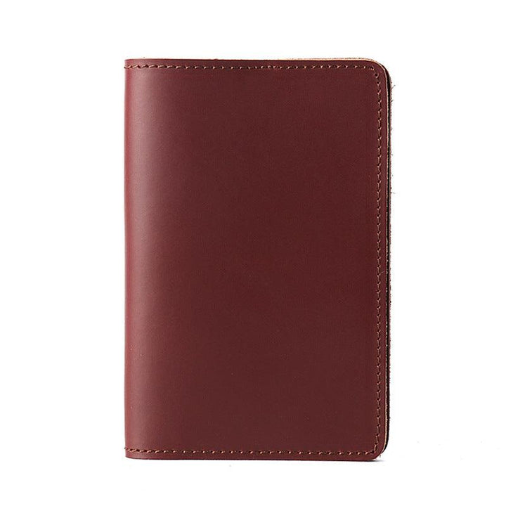 Genuine Leather Passport Holder Vertical Cowhide Simple Handmade - Mamofa Global Store