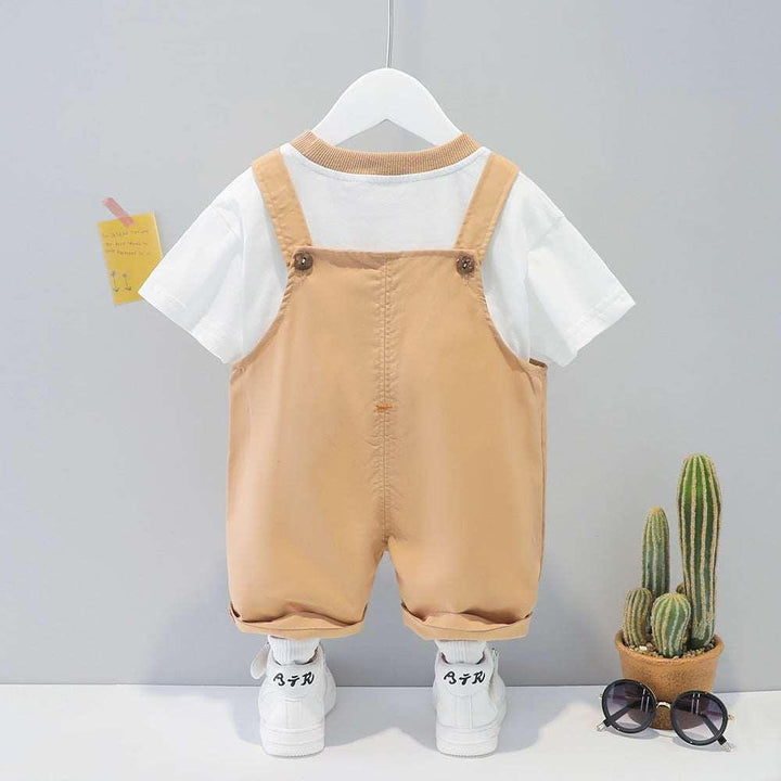 Children's Clothing Men And Women Baby Summer Cartoon Short-sleeved Overalls - Mamofa Global Store