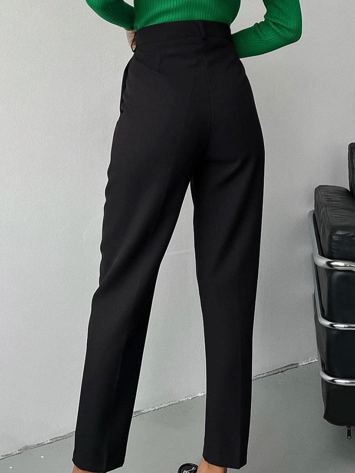 European And American Fashion High Waist Trousers Slim Fit - Mamofa Global Store