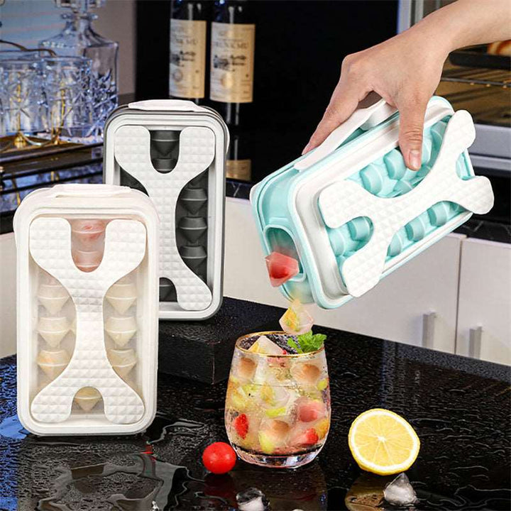 2in1 Portable Silicone Ice Ball Mold Ice Maker Water Bottle Ice Cube Mould Bottle Creative Ice Ball Diamond Curling Summer Kitchen Gadgets - Mamofa Global Store