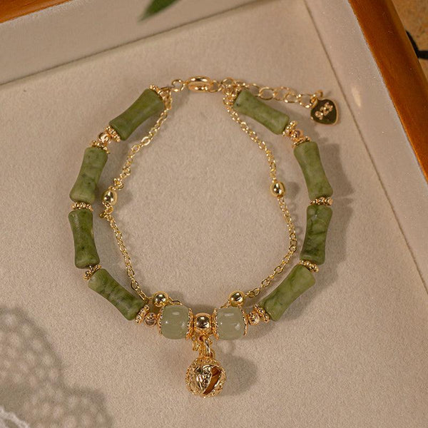 Natural Hotan Jade Bamboo Festival Bracelet - Mamofa Global Store