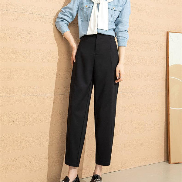 High Waist Draped Sickle Modal Suit Pants - Mamofa Global Store