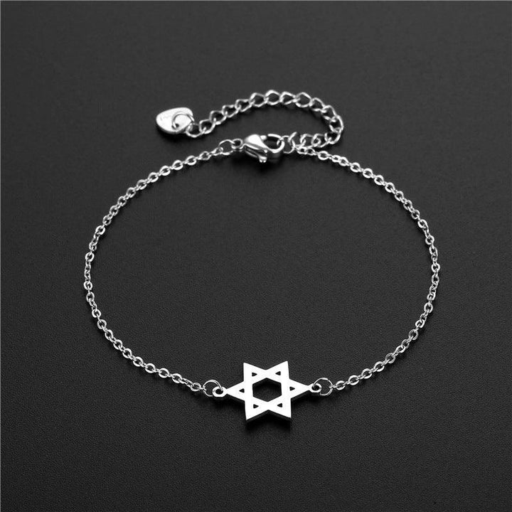 Stainless Steel Six-pointed Star Bracelet Titanium Steel - Mamofa Global Store