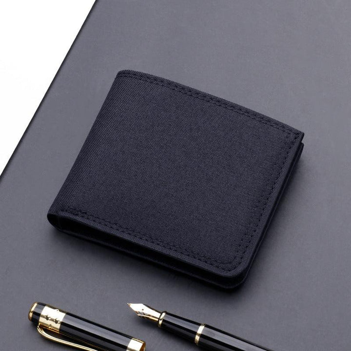 Men's Fashion Simple Short Canvas Wallet - Mamofa Global Store