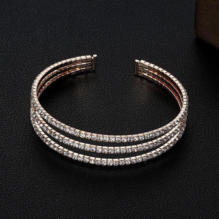 Bridal Accessories Temperament Full Diamond Elastic Bracelet - Mamofa Global Store