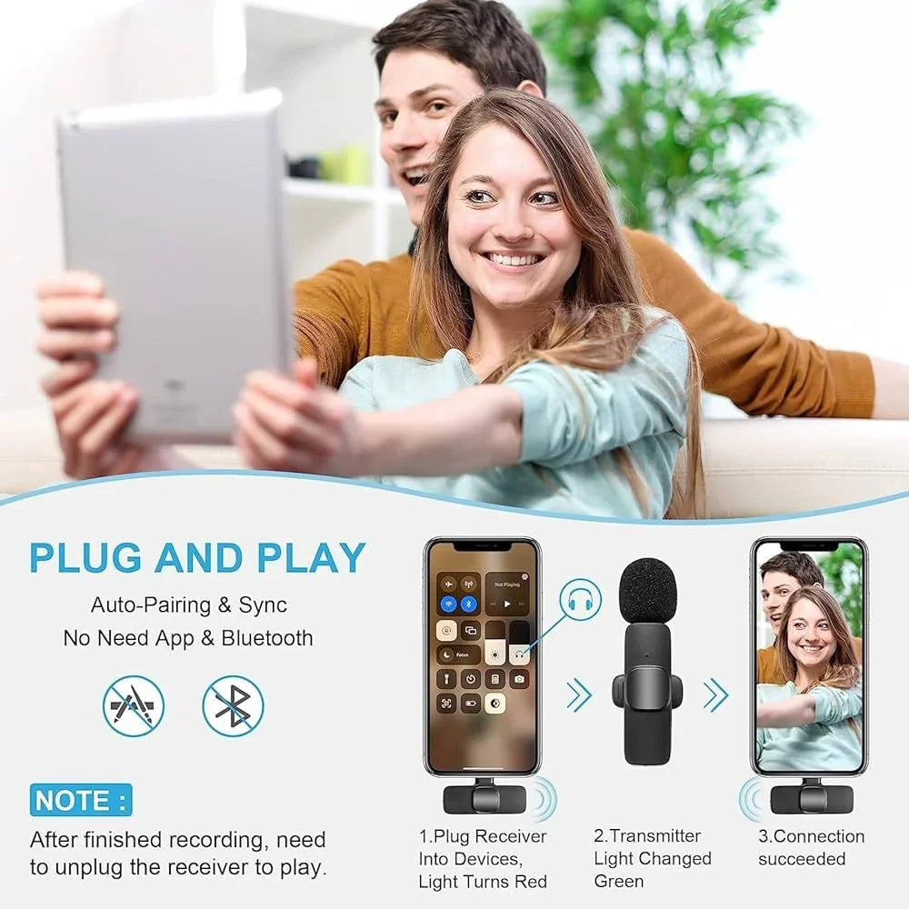 ميكروفون لاسلكي k9 (قطعتان)