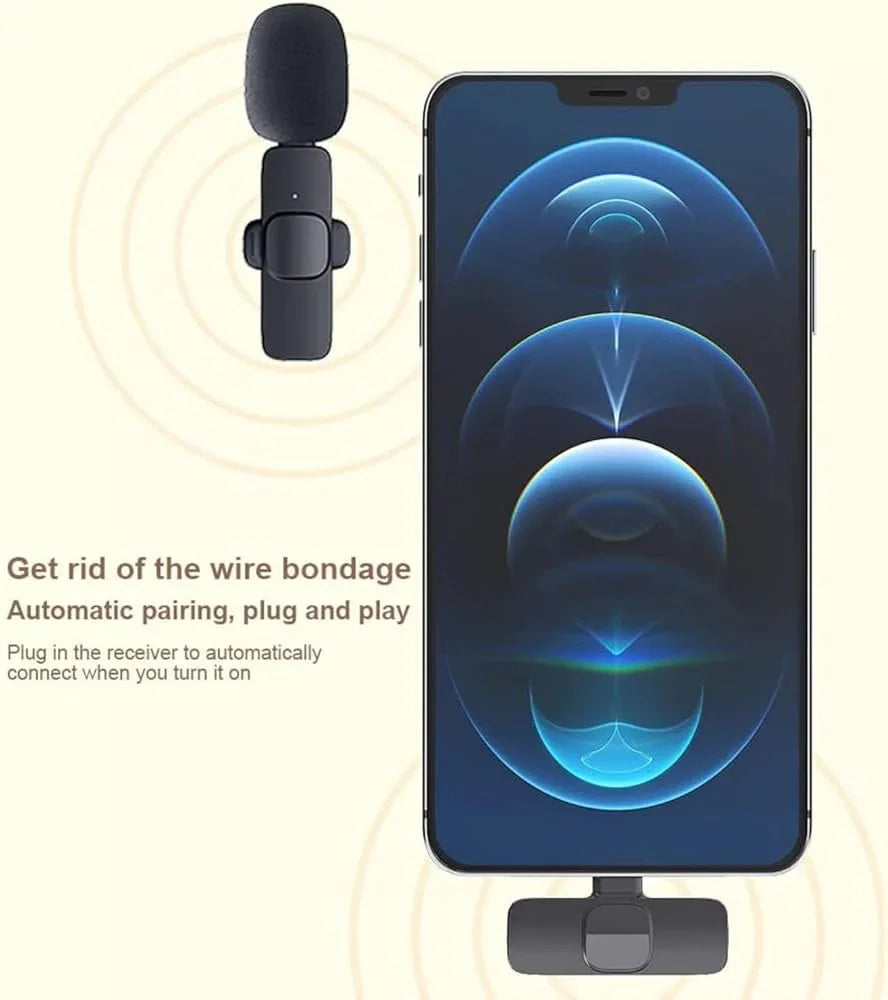 ميكروفون لاسلكي k9 (قطعتان)