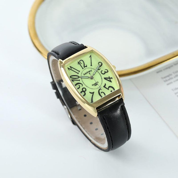 Luminous Wine Barrel Square Couple Watch Fashion - Mamofa Global Store