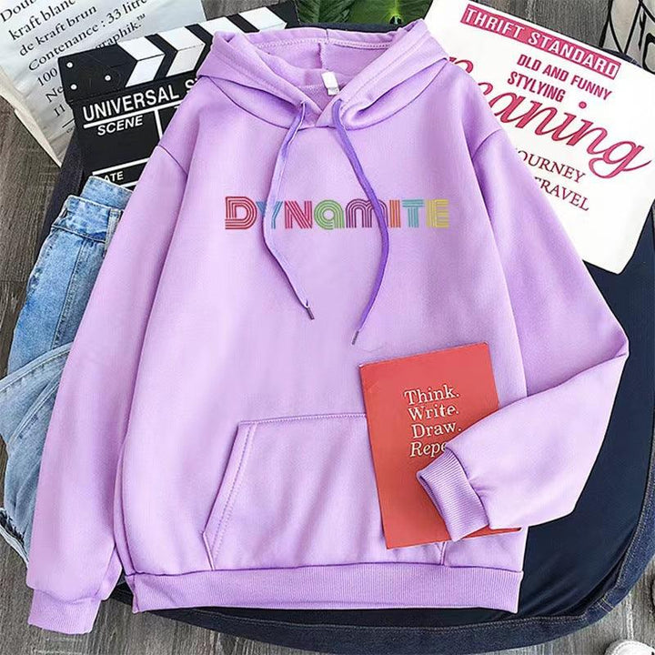 Letter Print Loose Women's Hoodie - Mamofa Global Store