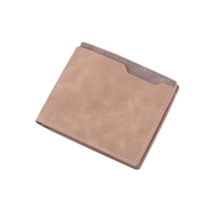 Men's Short Wallet Two Fold Half Fold Frosted - Mamofa Global Store