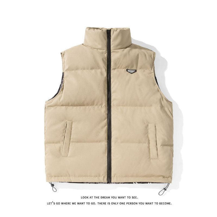 White Duck Down Vest Couple Wear On Both Sides - Mamofa Global Store