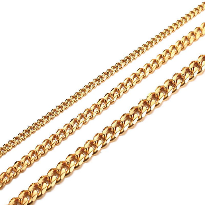 European And American Style Cuban Link Chain Women's Twin Gold Necklace - Mamofa Global Store