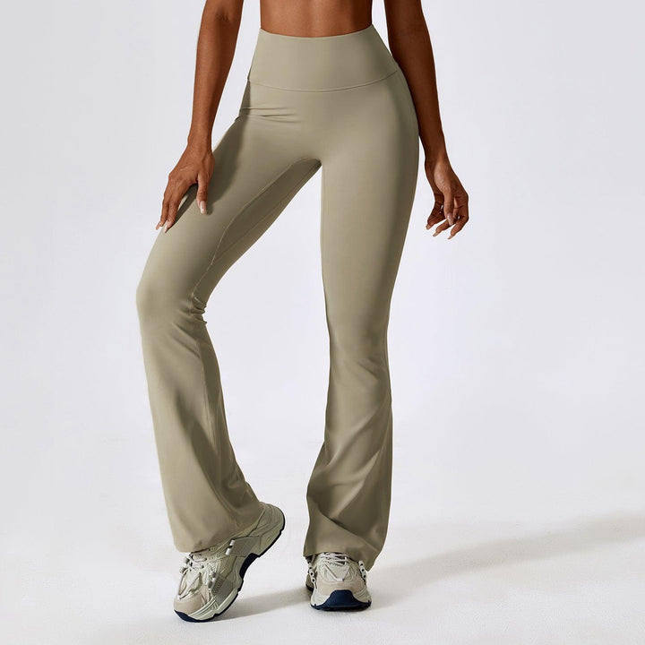 Nude Feel Hip Lifting Yoga High Waist Bootcut Casual Sports Pants And Vest - Mamofa Global Store