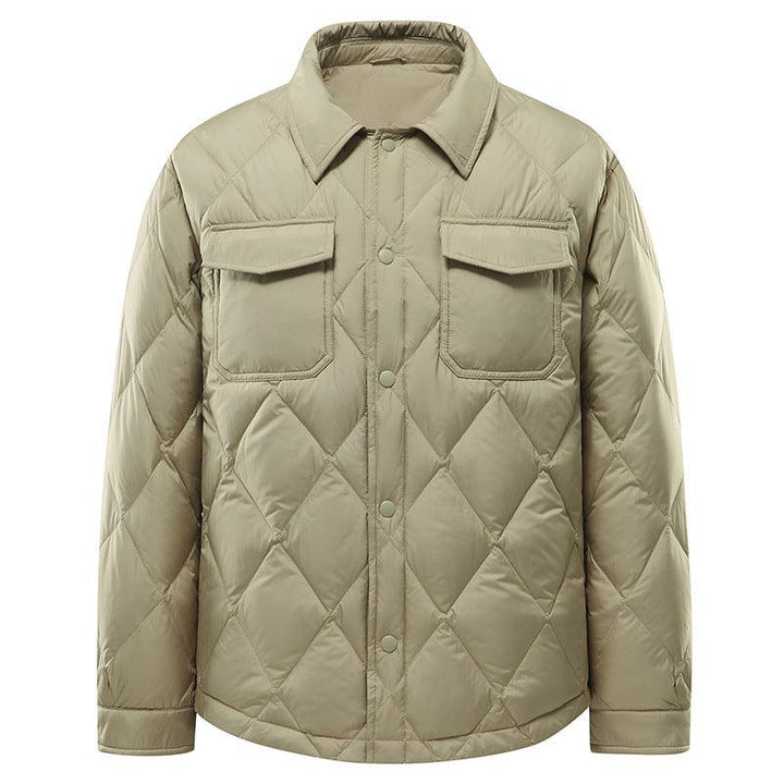 Lapel Thickening Down Jacket Men's Short Coat - Mamofa Global Store