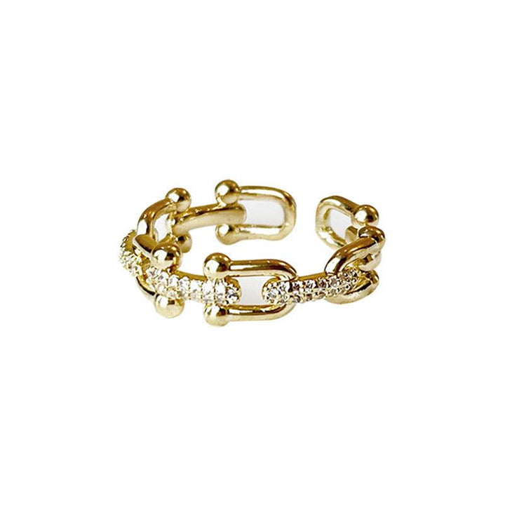 Chain Hollow Opening Ring Women's Simple Vachette Clasp Fashion Adjustable - Mamofa Global Store