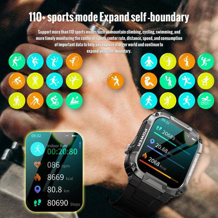 Full Touch Smart Watch Blood Pressure Oxygen MK66 Smart Watch Band - Mamofa Global Store