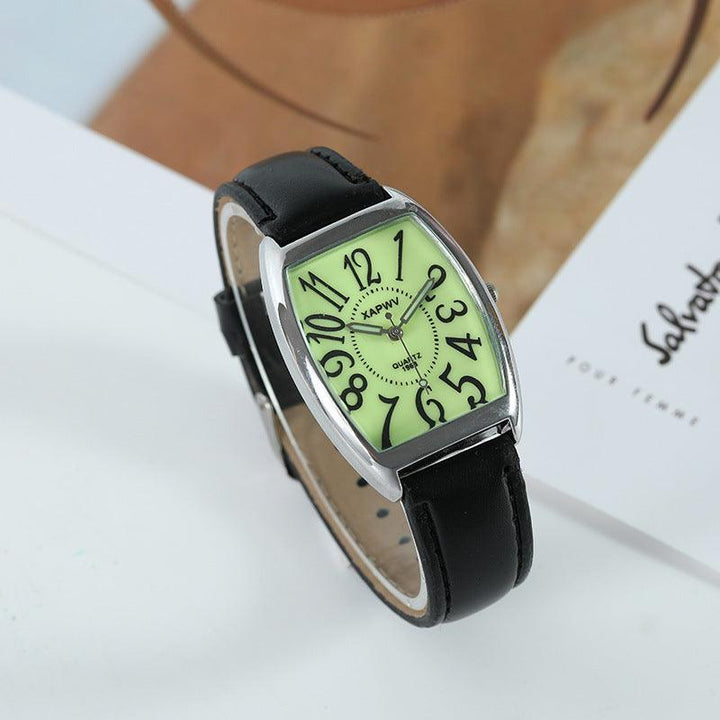 Luminous Wine Barrel Square Couple Watch Fashion - Mamofa Global Store